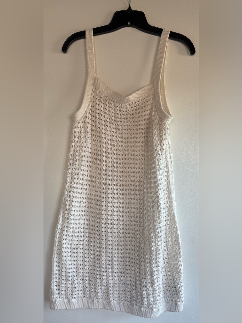 Madewell Crochet Cream Slip Dress